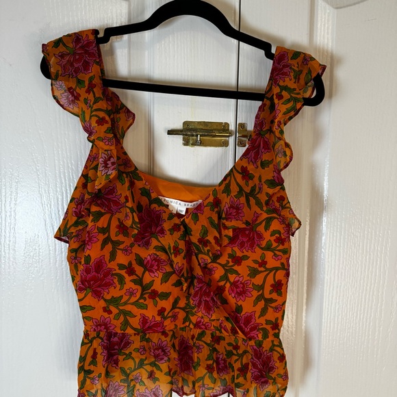 Veronica Beard 'Randa' Ruffled Floral-Print Silk Top - Picture 3 of 6